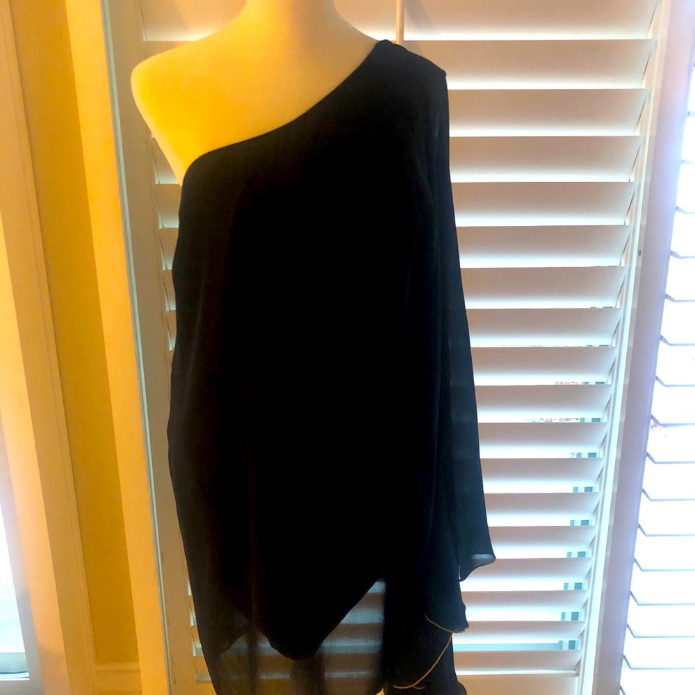 One Shoulder Black Dress